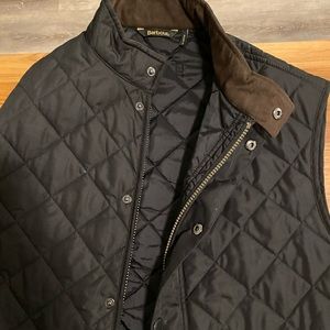 Barbour black quilted vest large